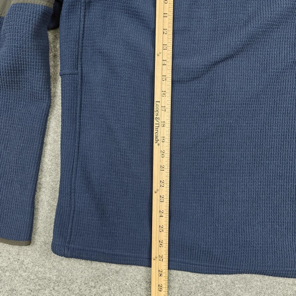The North Face Jacket Mens Large Blue Gray Fleece‎ Full Zip Colorblock Hiking